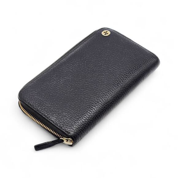 Gucci Calfskin Leather Interlocking G Zip Around Wallet Black - Mint Condition - Picture 3 of 9